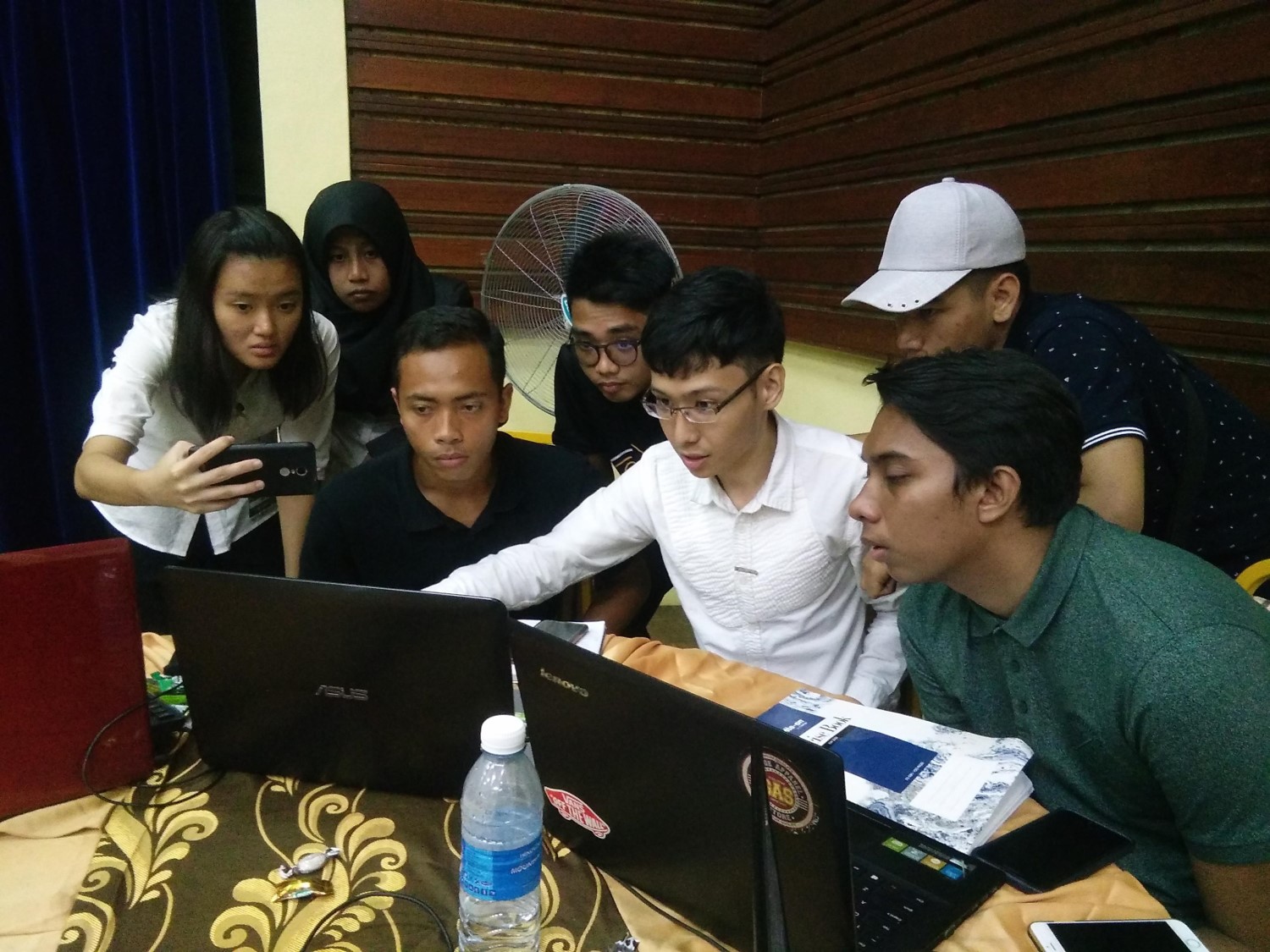 Young participants and facilitators at the videography workshop